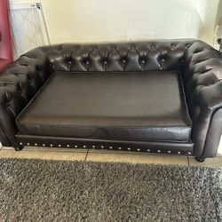 Vinyl/leather Dog Bed - Dog layed On it Once- Stubborn Guy