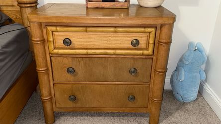Real Wood Vintage Nightstand