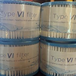 Gejrio Type VI Pool & Hot Tub Filters (SaluSpa, Lay-Z-Spa, Coleman ree) - 4 Pack