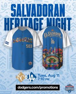 Dodgers Salvadorian Heritage Night jersey