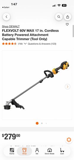 Dewalt string trimmer Flexvolt 60V