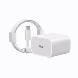 20W USB-C Fast Charger for iPhone 12/13/14/15 – Wall Adapter + Cable ⚡