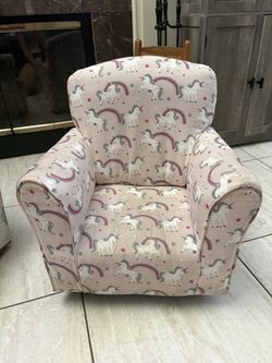 Children’s Unicorn Patterned Rocking Armchair