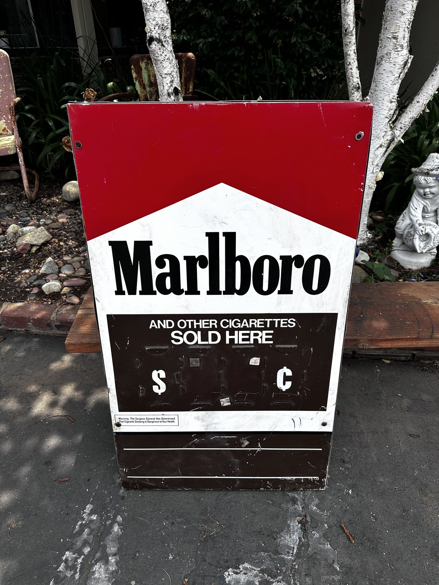 Vintage Marlboro Advertisement Sign Double Sided