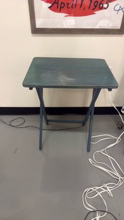 Blue Folding Side Table