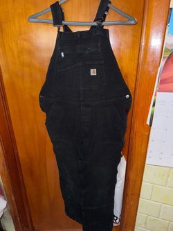 Carhartt Overalls Womens 16/18 XL Black 104556 N04 Bib Suspenders