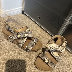 Snake Print Wedges 