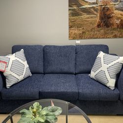 Evansley Navy Sofa