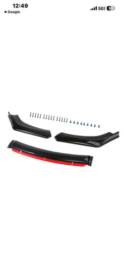 4PCS Universal Car Front Bumper Lip Body Kit Splitter Spoiler Diffuser Protector