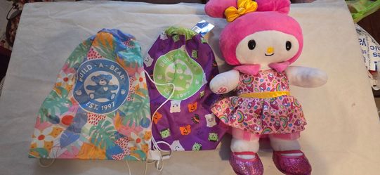 Build-A-Bear My Melody Plush with Two Drawstring Bags