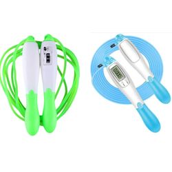 2 Packs Jump Rope with Counter Adjustable Length Skipping Rope for Men Women Kids Home Fitness Exercise, Workout, Boxing, MMA, Gym