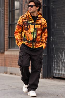 Offbeat Astronaut Graphic Windbreaker Jacket Y2K Street S