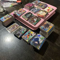 Huge Naruto Trading Card Collection w/ Binder