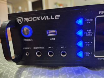 Rockville RPA60BT V2 is a 1000-watt 2-channel professional receiver, amplifier, and karaoke mixer