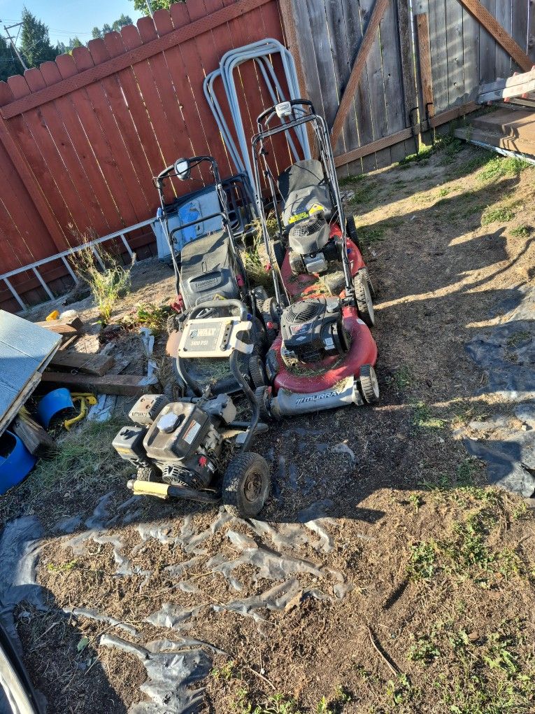 Free Lawn Mower And Dewalt Pressurewasher.