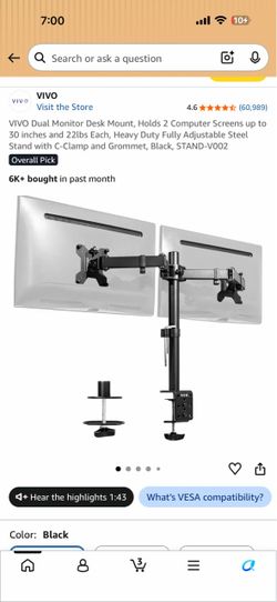 BRAND NEW dual monitor stand