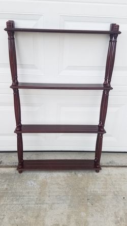 Wood hanging shelving unit