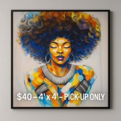 Sparkling “Afro Beauty” Canvas Art – $40 (Pick-Up Only)
