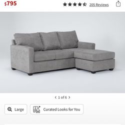 Sectional Sofa Grey 