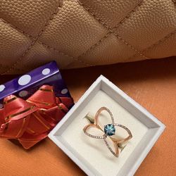 Blue Diamond Ring