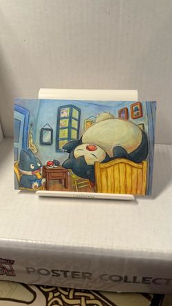pokemon x van goh post card set eevee. snorlax