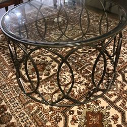 Round Glass Top Coffee Table