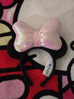 Disney Parks Minnie Mouse Pink Bow Lightup Headband Ears