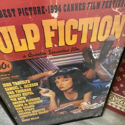 Pulp fiction movie poster like new in frame