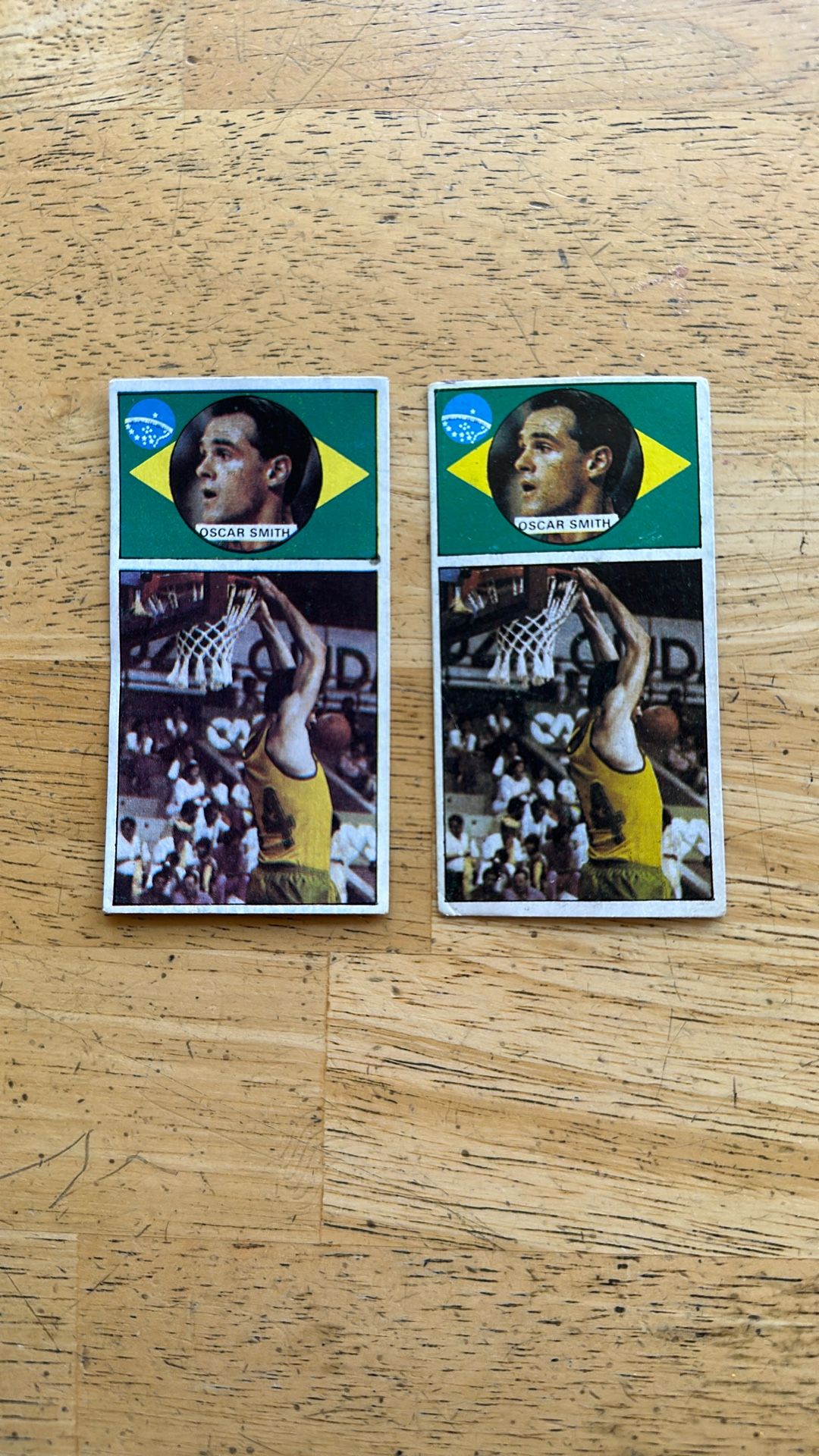 (2) 1986 Merchante Basketball Cards Of Oscar Schmidt (Smith)
