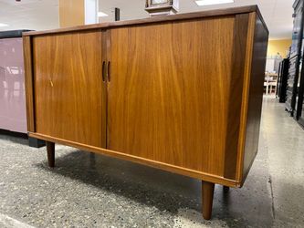 BRAMIN Danish Modern Credenza w/ Tambour Doors