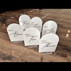 Wedding Table Numbers 
