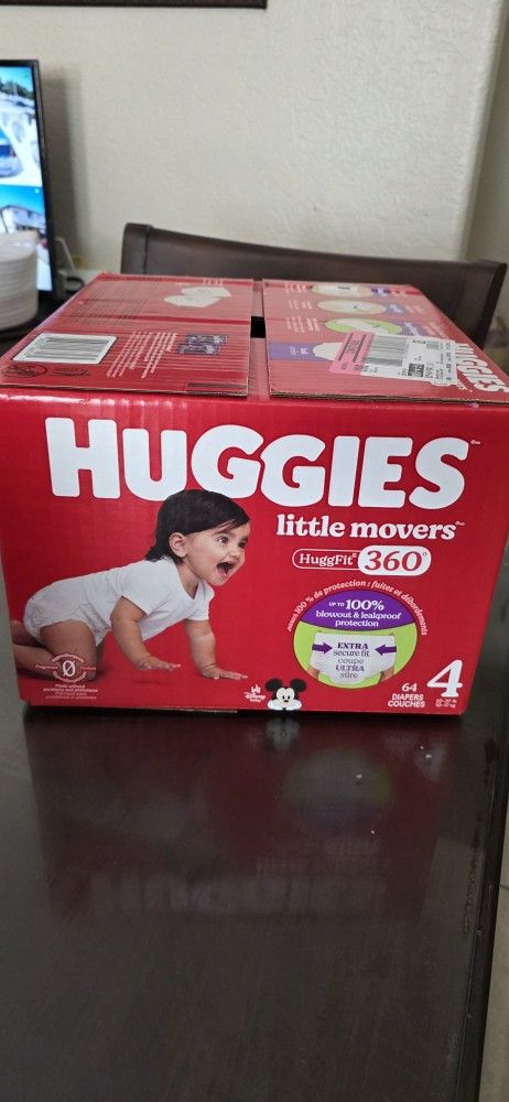 Huggies Little Movers HuggFit 360 Diapers Size 4