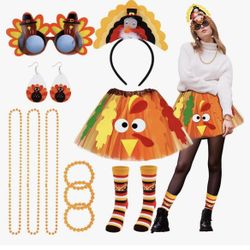 19 Pcs Thanksgiving Turkey Costume