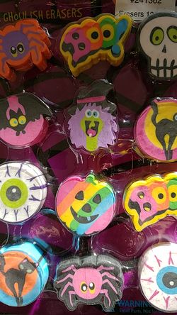 Halloween erasers Goody bag treats