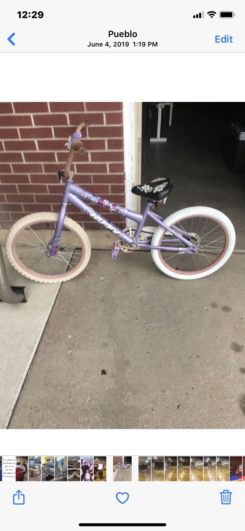 Girls 20 inch bicycle
