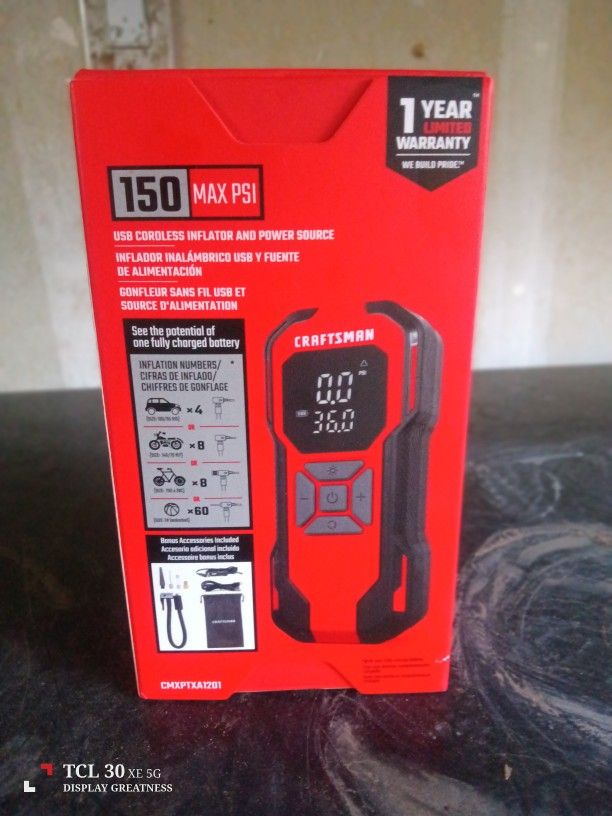 Craftsman Cordless Inflator And Power Source