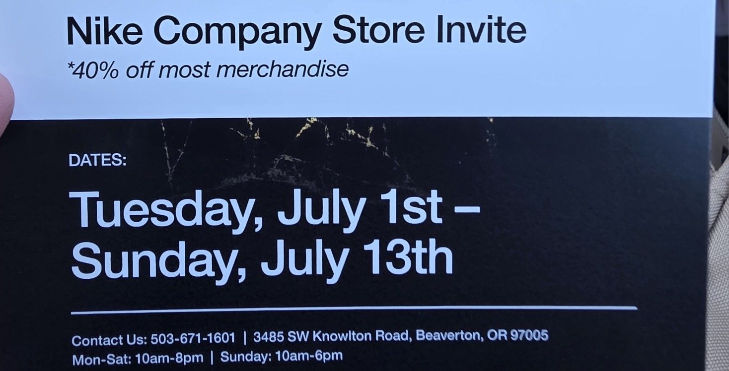 Nike Employee Pass