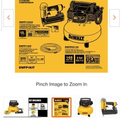Dewalt nailer & compressor Combo