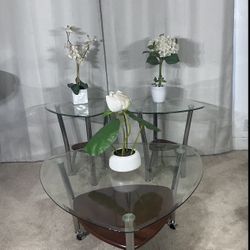 Glass Top Coffee Table Set ASHLEY FURNITURE 