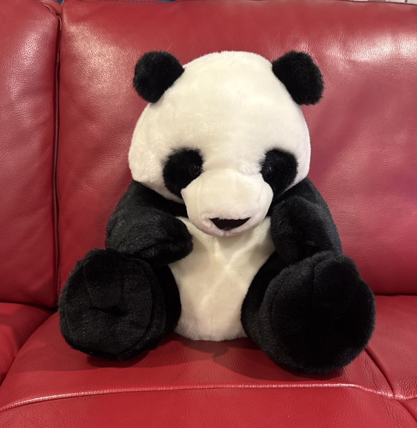 Peeper Pals Black White Panda Bear Plush Stuffed Animal Soft Toy