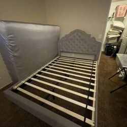 Grey Queen Size Bed Frame 