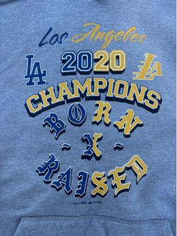Born n raised 2020 dodgers x lakers championship hoodie