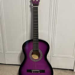 Purple Acoustic Guitar Set