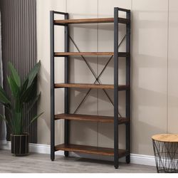 Brown Rustic Bookcase 
