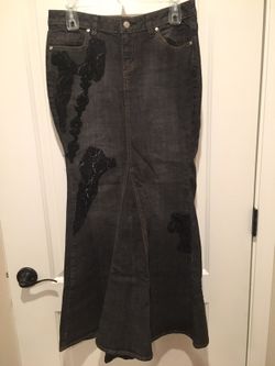 Like new long jeans skirt size 4