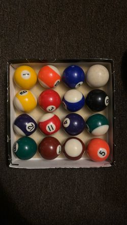 Pool sticks and balls