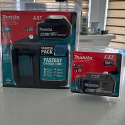 Makita Battery And Charger Brand New Sealed For Sale  $140
