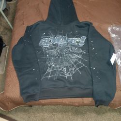 Spider hooide rhiestone Punk v2 hoodie