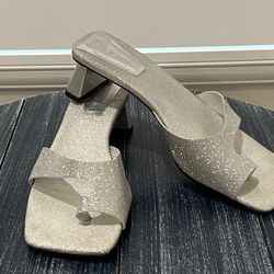 Jeffrey Campbell Silver Shimmer Heels