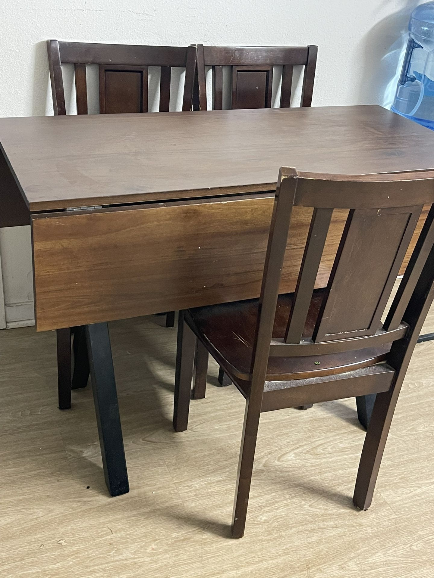 Small Dining Table Open And The Clothes For Three Size 